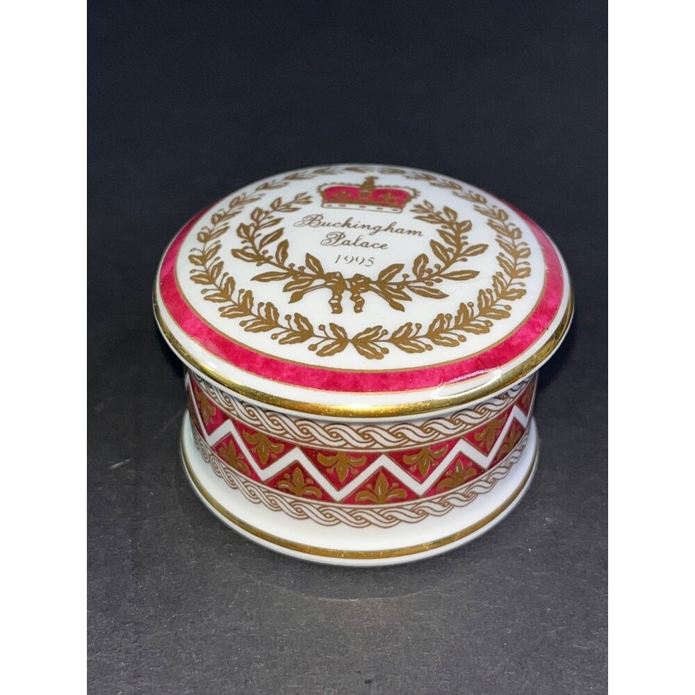 Buckingham Palace 1905 Commemorative Porcelain Trinket Box Keepsake Porcelain